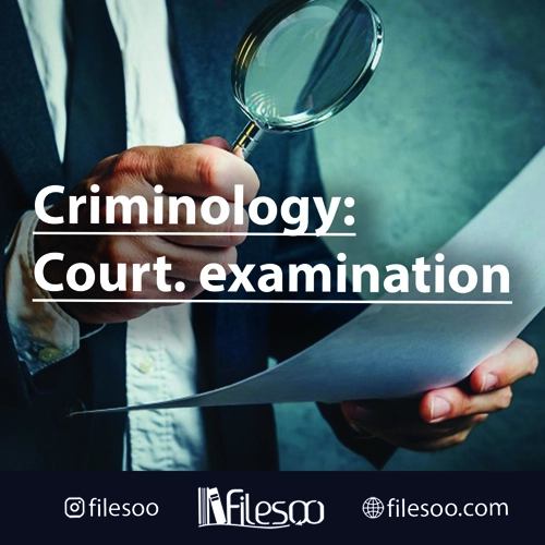Criminology: Court. examination Original Books and ebook