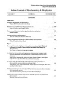 Indian Journal of Biochemistry & Biophysics