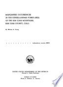 Manganese Occurrences in the Eureka-Animas Forks Area of the San Juan Mountains, San Juan County, Colo