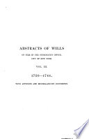 Abstracts of Wills on File in the Surrogate's Office