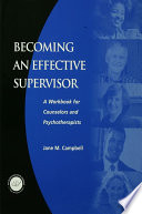 Becoming an Effective Supervisor