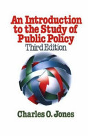 An Introduction to the Study of Public Policy