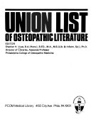 Union List of Osteopathic Literature
