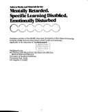 Index to Media and Materials for the Mentally Retarded, Specific Learning Disabled, Emotionally Disturbed