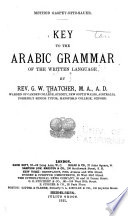 Key to the Arabic Grammar of the Written Language