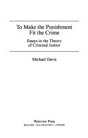 To Make The Punishment Fit The Crime