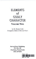 Elements of Godly Character