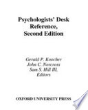 Psychologists' Desk Reference