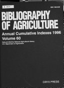 Bibliography of Agriculture