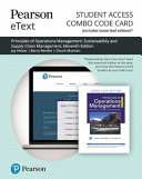 Principles of Operations Management Pearson Etext Combo Access Card