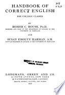 Handbook of Correct English for College Classes