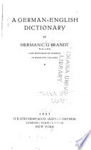 A German-English dictionary