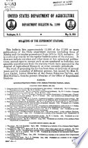 Bulletins of the Experiment Stations