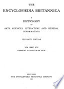 Encyclopaedia Britannica: Harmony-Hurstmonceaux