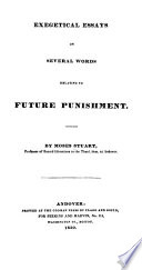 Exegetical Essays on Several Words Relating to Future Punishment