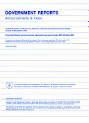 Government Reports Announcements & Index
