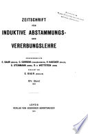 Zeitschrift für induktive Abstammungs- und Vererbungslehre