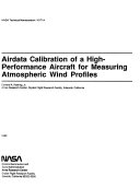 Airdata Calibration of a High-performance Aircraft for Measuring Atmospheric Wind Profiles