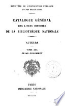 Catalogue général des livres imprimés de la Bibliothèque Nationale