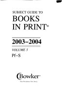 Subject Guide to Books in Print