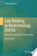 Law Relating to Biotechnology, 2nd Ed.