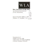 War, Literature, and the Arts