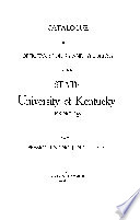 Catalogue of the Officers, Studies, and Students of the State University