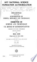 1977 National Science Foundation Authorization