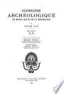 Glossaire archéologique du moyen âge et de la renaissance