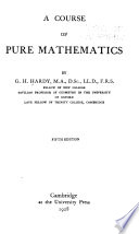 A Course of Pure Mathematics
