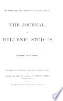The Journal of Hellenic Studies