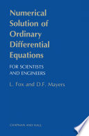 Numerical Solution of Ordinary Differential Equations