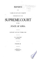 Reports of Cases in Law and Equity Determined in the Supreme Court of the State of Iowa
