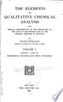The Elements of Qualitative Chemical Analysis