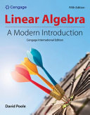 Linear Algebra: a Modern Introduction, Cengage International Edition