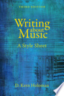 Writing about Music