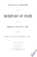 Annual Report of the Secretary of State, to the Governor of the State of Ohio for the Year ...
