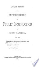 Report of the Superintendent of Public Instruction