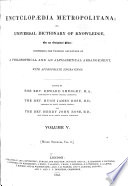 Encyclopaedia Metropolitana: Plates and Maps to the Historical and Miscellaneous Divisions