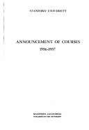 Announcement of Courses