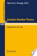 Analytic Number Theory
