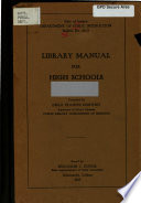 Library Manual for High Schools