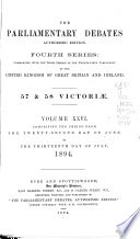The Parliamentary Debates