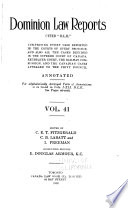 Dominion Law Reports