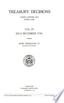 Synopsis of Sundry Decisions of the Treasury Department on the Construction of the Tariff, Navigation, and Other Acts, for the Year Ending ...