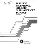 Teaching Exceptional Children in All America's Schools
