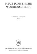 Neue juristische Wochenschrift