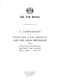 A Comparison of English and French Law and Legal Procedure