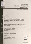 Philippine Natural Resources Law Journal