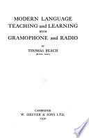 Modern Language Teaching and Learning with Gramophone and Radio